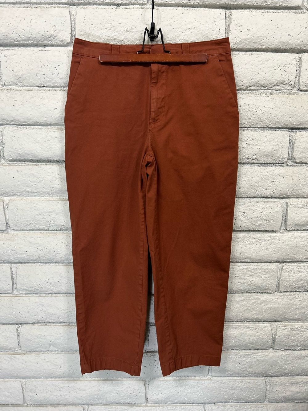 Gap Straight Up Khaki Rust Brown Cropped‎ Pants Size 6